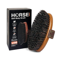 Handmade horse body brush with firm bristles