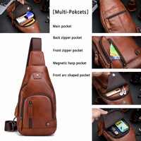 Hands-free crossbody chest bag with ergonomic strap design
