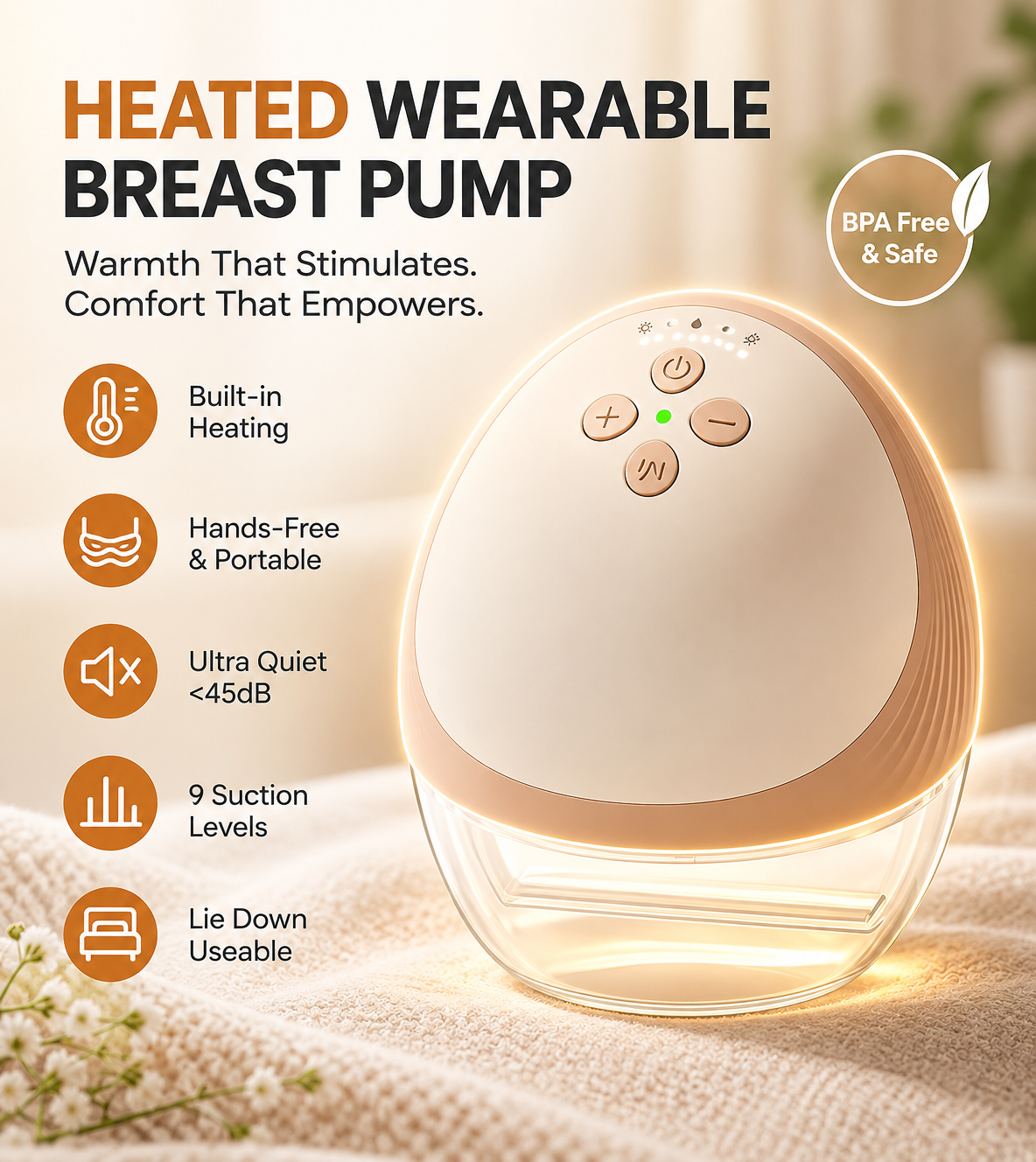 Hands-free breastfeeding pump set with two electric pumping units and feeding accessories