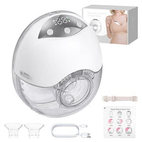 Hands-free wearable breast pump with compact electric milk collection design