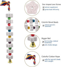Hanging bird cage activity stones for cage enrichment