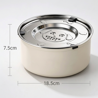 Hanging stainless steel cat water bowl for convenient drinking