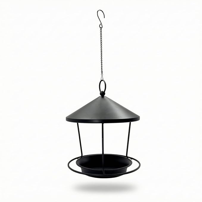 Hanging Iron Bird Feeder for Outdoor Garden Use