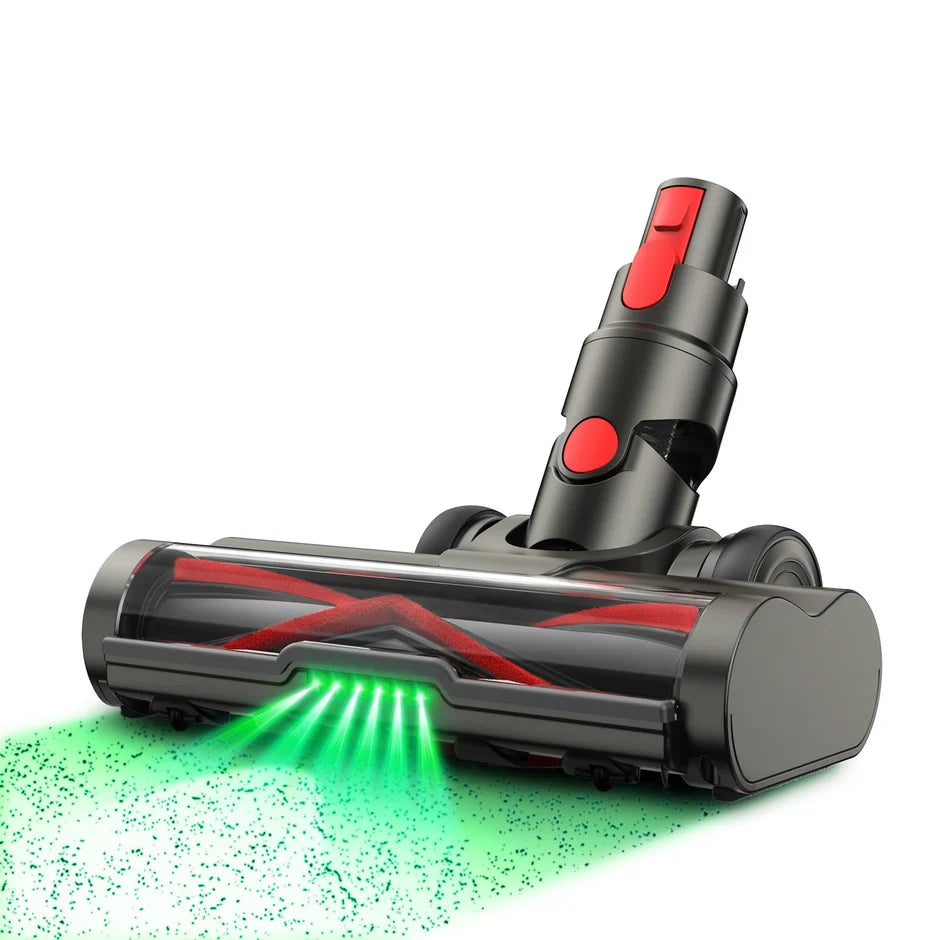 Hard floor vacuum head with rotating bristle roller