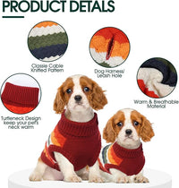 Dog Sweater Featuring A Convenient Harness Opening