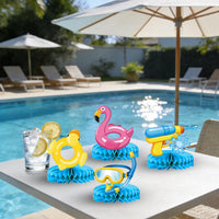 Hawaii summer pool party supplies with tropical themed decorations