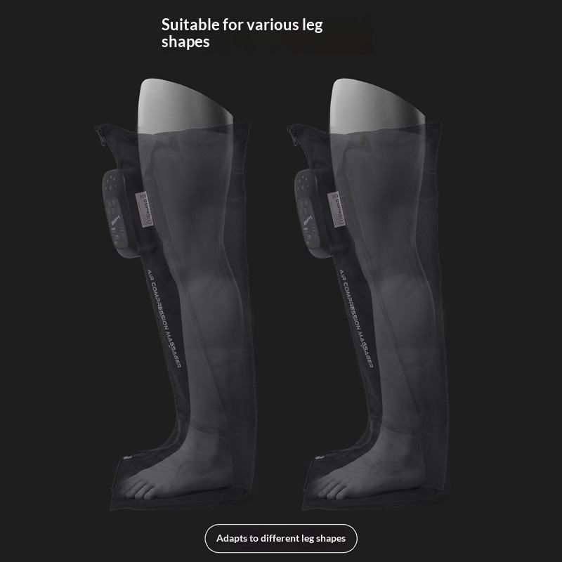 Heated leg wrap massager with soft net cloth material