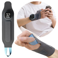 Heated wrist support belt with adjustable strap and massage function