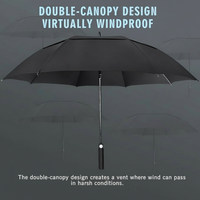 Heavy duty golf umbrella with strong fiberglass frame