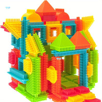 hedgehog building blocks toy set with 150 soft interlocking pieces for kids