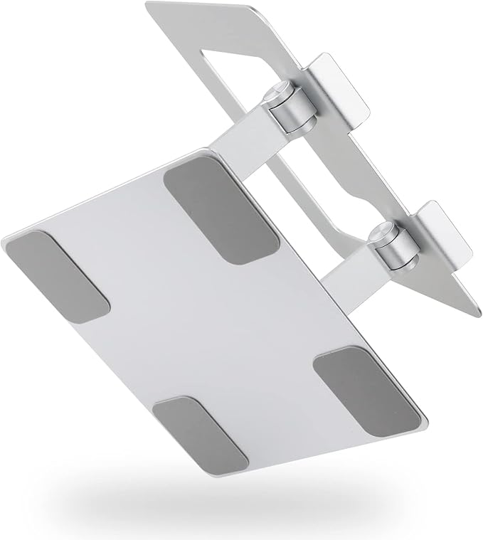 height adjustable laptop riser for desk with cooling airflow