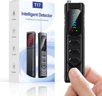 Hidden Camera Detector in black, designed for privacy protection and spy device detection.