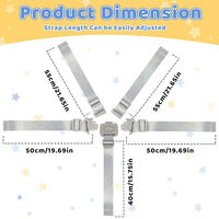 Compatible with most 5-point harness high chairs for easy installation