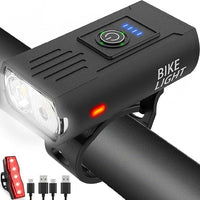 High lumens bike light set with super bright front and rear LED lights