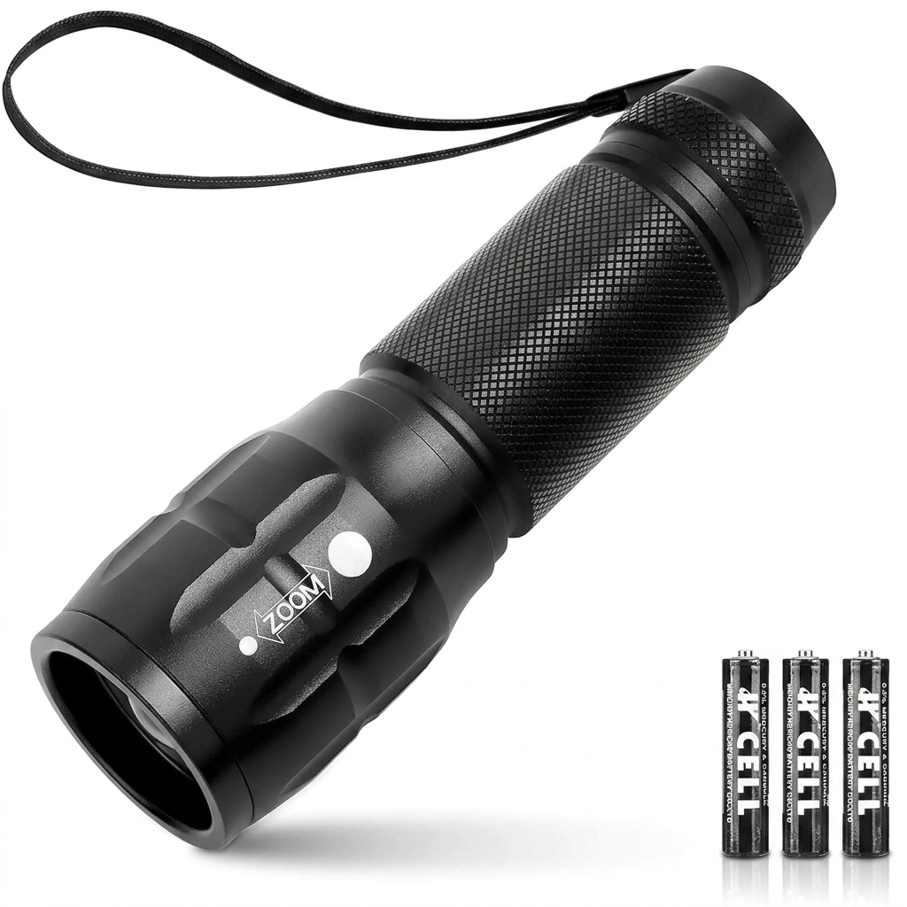 High Lumens Small LED Flashlight Waterproof Adjustable Focus Torch