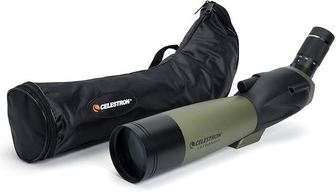 high power zoom spotting scope 80mm objective lens close up for clear long range viewing