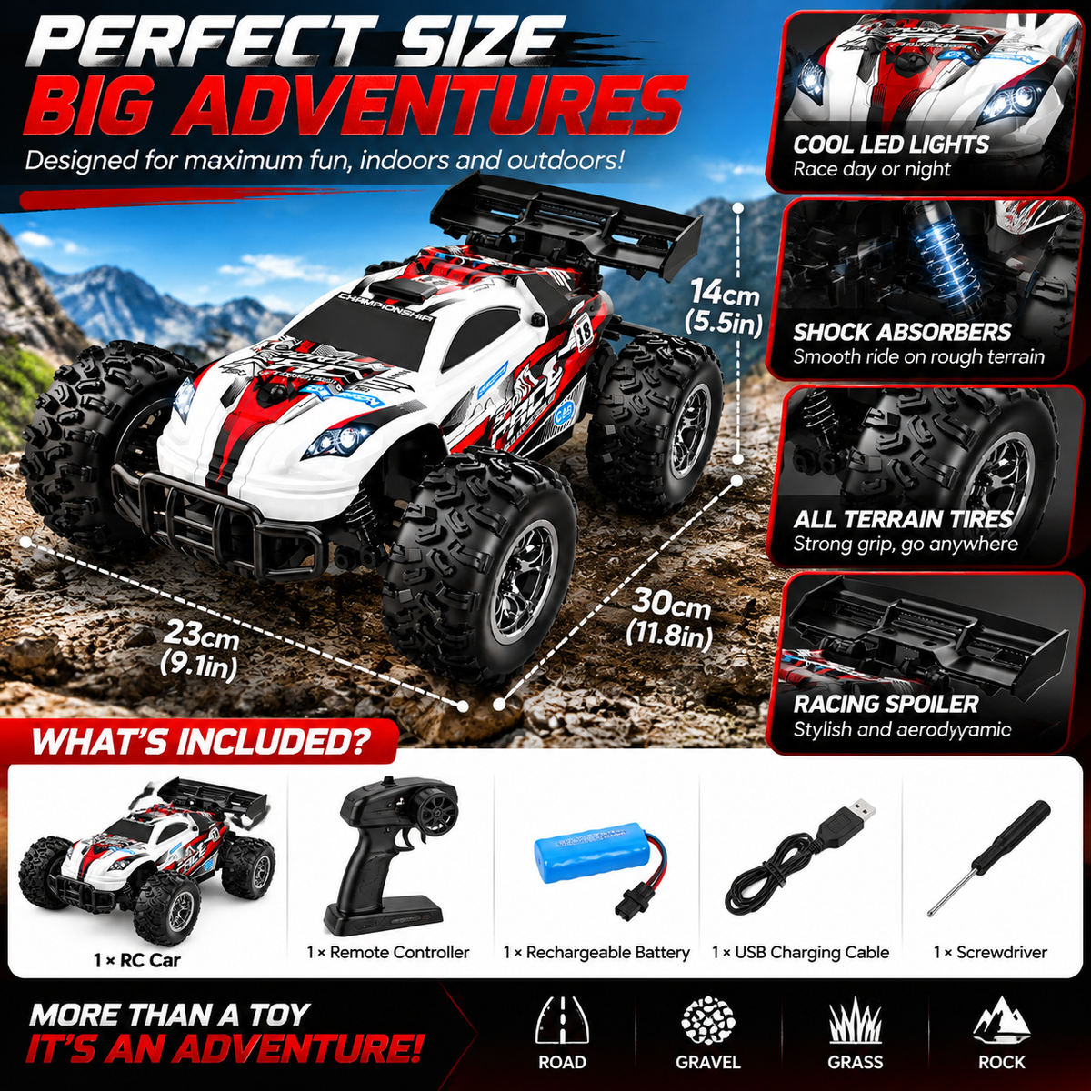 High-speed RC car for kids