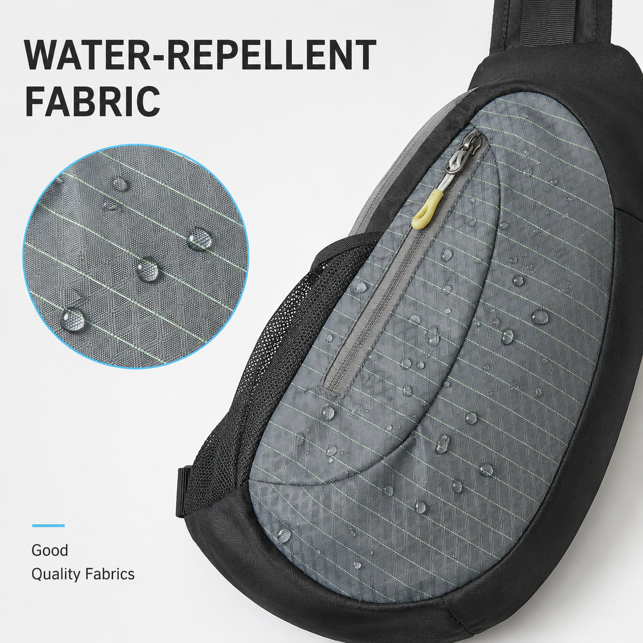 Small hiking sling bag with durable nylon material