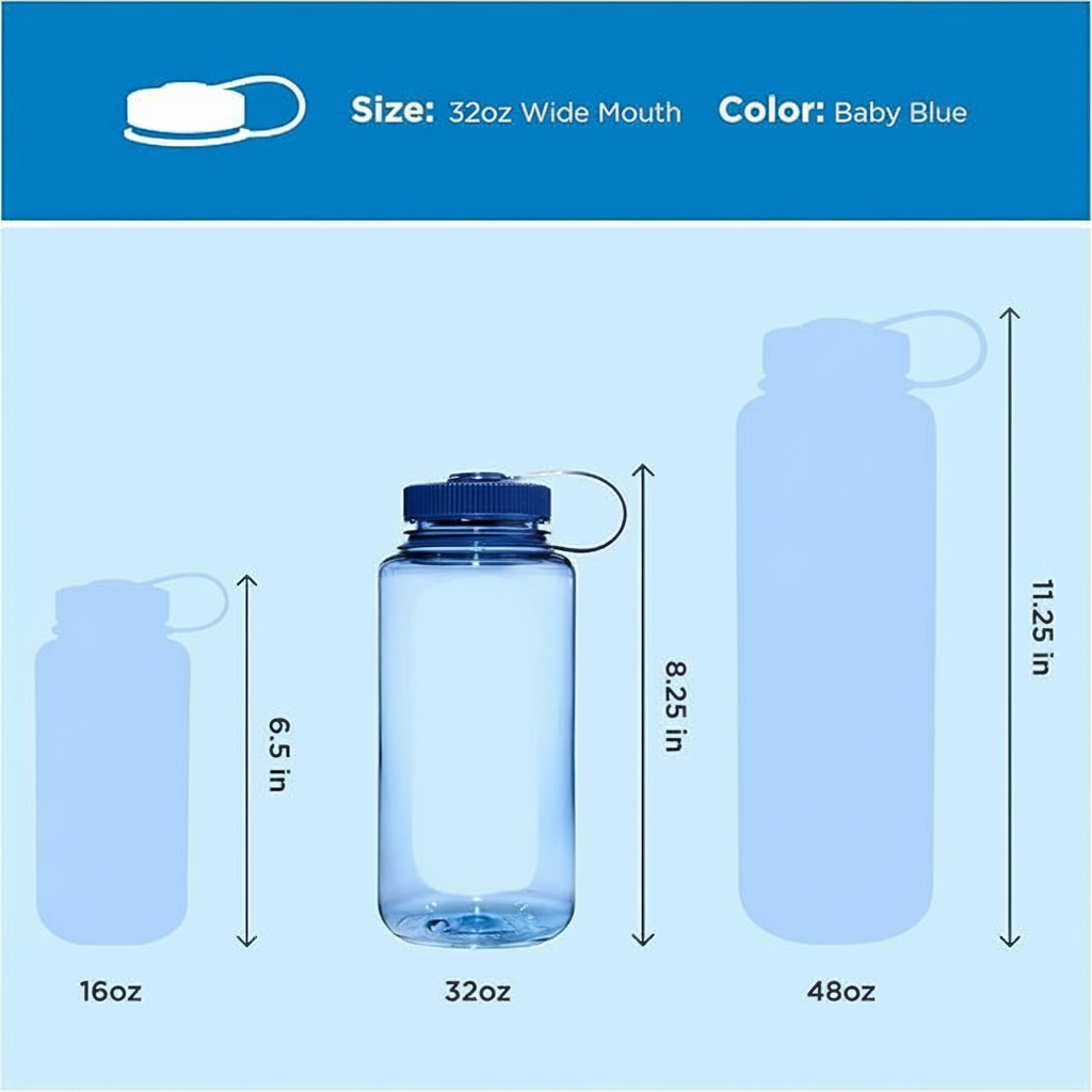 Reusable water bottle for sports and daily hydration