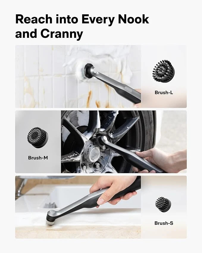 Complete household cleaning tools arranged in modern home setting