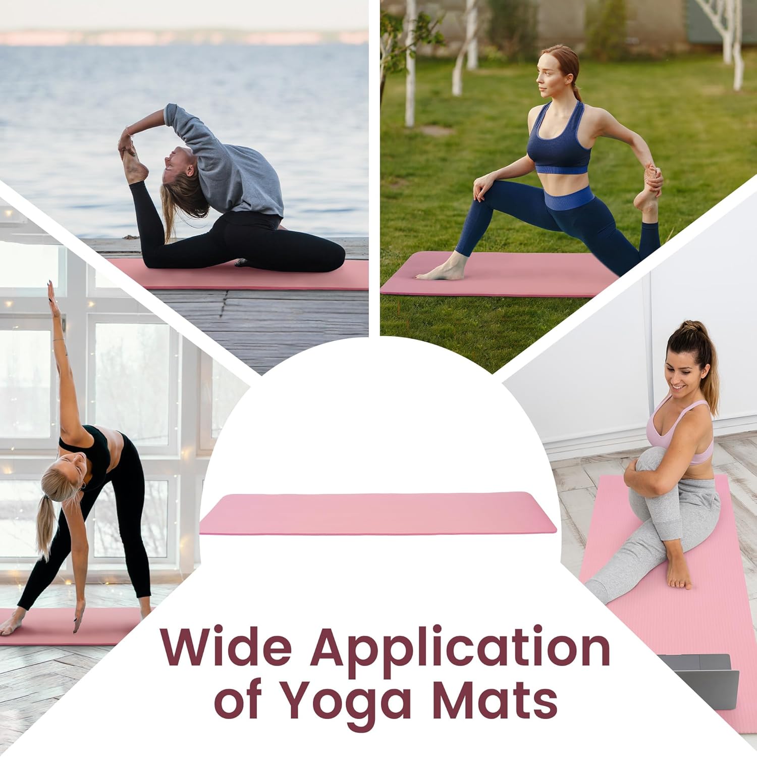High-density yoga mat for home floor workouts