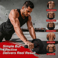 Home gym ab wheel with compact workout design