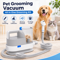 Home pet grooming vacuum for trimming and collecting dog and cat hair