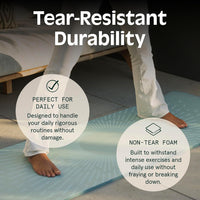 Thick exercise mat for home yoga and Pilates workouts