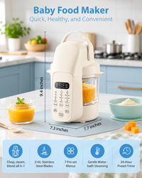 Countertop processor designed for preparing homemade weaning meals