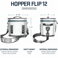 Compact and portable Hopper Flip 12 cooler for personal use
