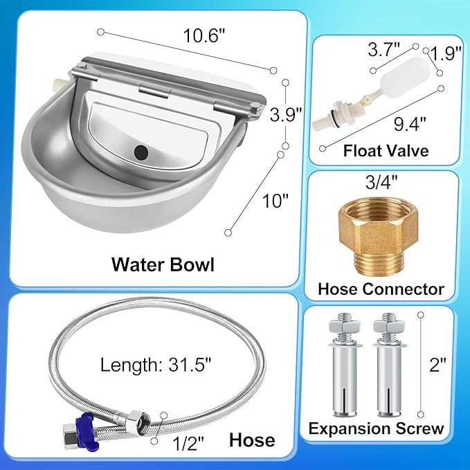 automatic water bowl suitable for horses and goats