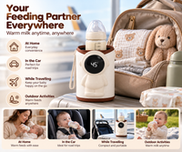 Hot bottle warmer for baby feeding bottles with portable travel design