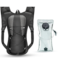 Hydration backpack with 2L water bladder for outdoor hiking running and biking