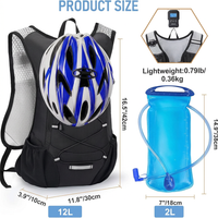 Hydration backpack with storage pockets for phone keys snacks and travel essentials