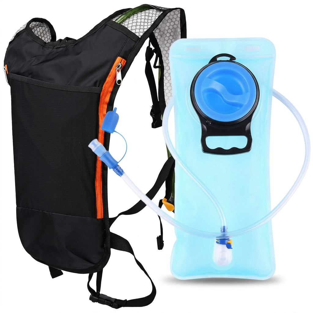 Hydration pack with 2L water bladder backpack for hiking running and cycling
