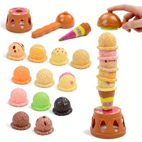 Ice cream tower balancing game for kids stacking fun