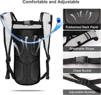 Lightweight hydration pack for men women and kids with ergonomic adjustable straps