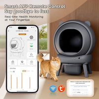 automatic cat litter box with 2 included garbage bags