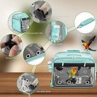 indestructible stainless steel bird travel carrier for parakeets and cockatiels