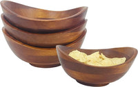Individual wooden serving bowls for fresh fruit