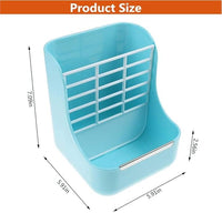 indoor cage feeding station with bowl and hay compartment