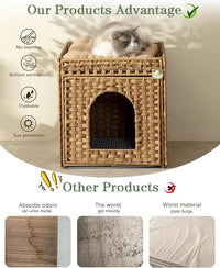 indoor cat furniture hidden litter box enclosure design
