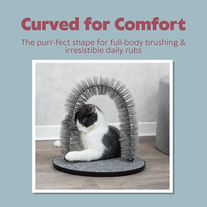 indoor cat grooming toy with massage and scratching feature
