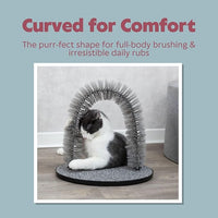indoor cat grooming toy with massage and scratching feature