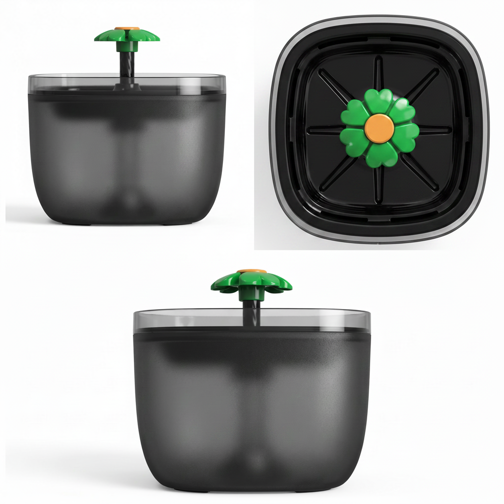 Indoor Cat Hydration Accessory With Compact Water Fountain Design