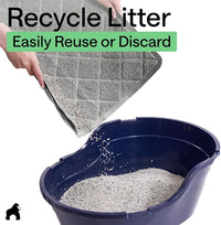 Indoor cat litter area mat in gray