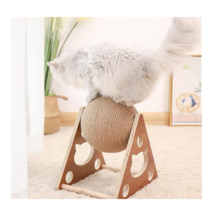Indoor Cat Scratching Toy with Rolling Ball Activity
