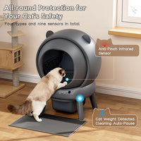 Indoor cat litter box with electric plug in design