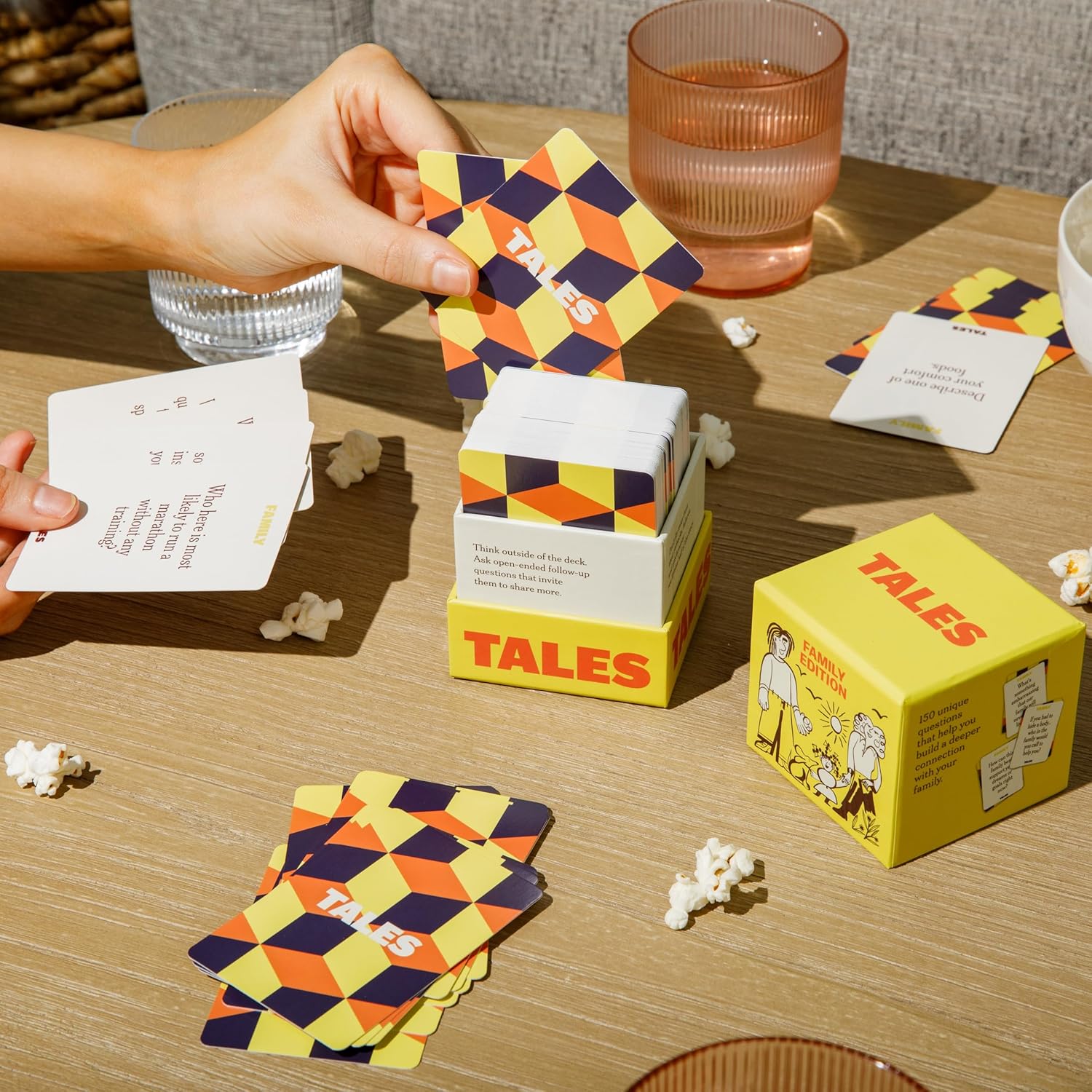 Indoor family game conversation set for gatherings