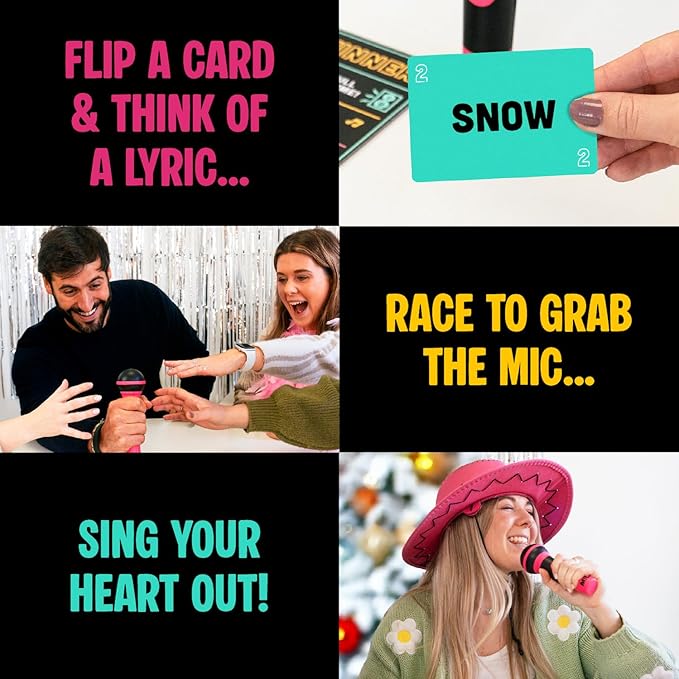 Indoor family game karaoke set with microphone